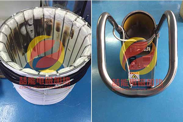 左：無外殼加熱圈；右：智能加熱小車