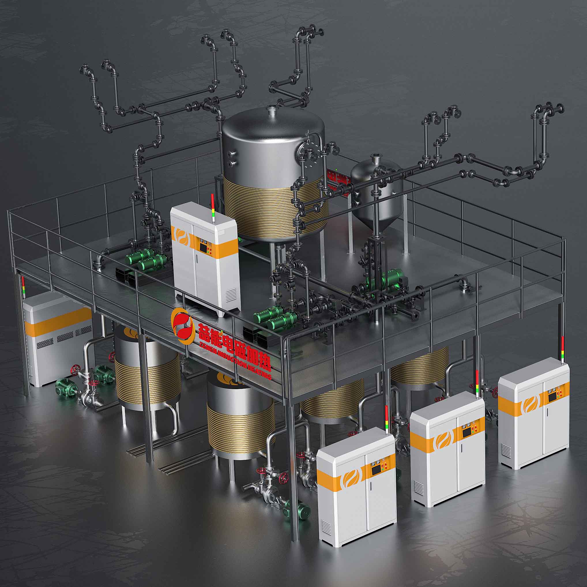 不銹鋼反應釜電磁加熱設備 不銹鋼反應釜電磁加熱設備